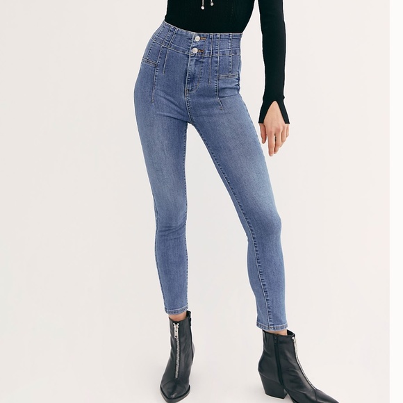 🚫✖️SOLD✖️🚫 🆕Free People High Rise Jeans - Picture 2 of 10